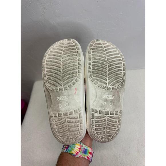Crocs Multicolor Tie Dye Slide Sandals Colorful‎ Pattern Unisex Size M4 W6 - Picture 5 of 6